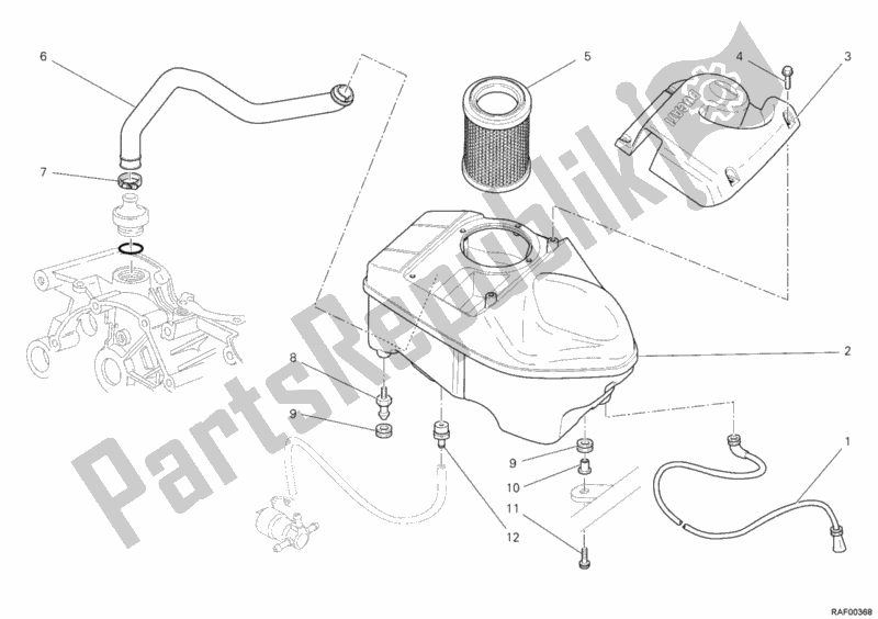 Todas as partes de Ingestão do Ducati Sportclassic GT 1000 USA 2009